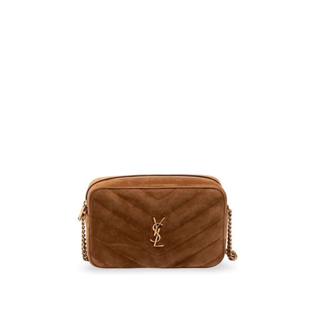 Saint Laurent Women Loulou Camera Bag In Matelasse Suede